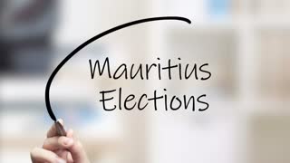 Mauritius Elections Handwriting Using Black Marker On Glass