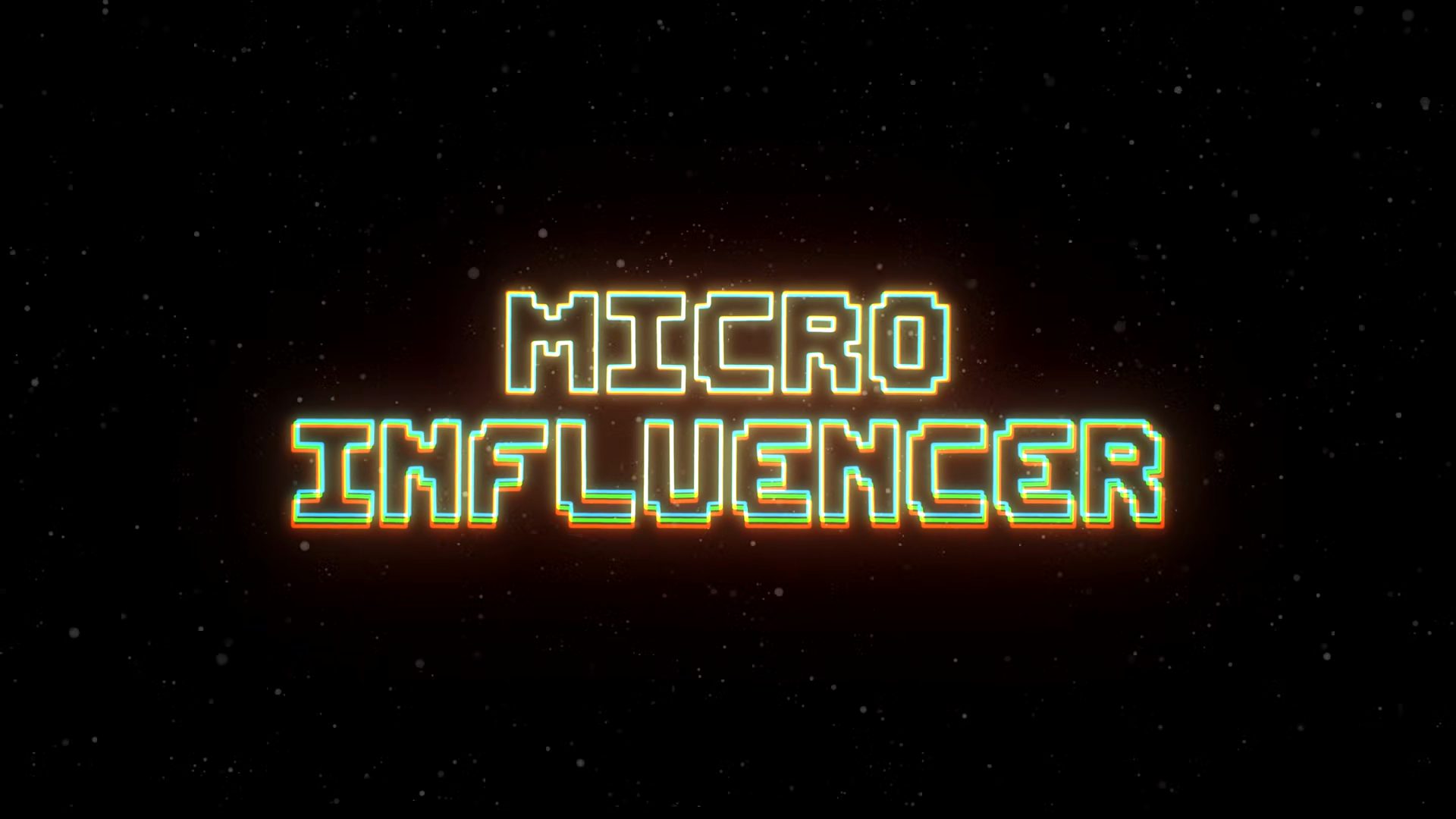 Micro Influencer Neon Text With Retro Style Stock Footage SBV-354035111 ...