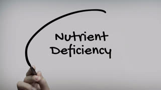 Nutrient Deficiency Hand Writing Text On Glass Screen