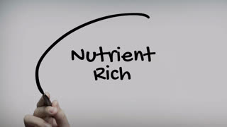 Nutrient Rich Hand Writing Text On Glass Screen