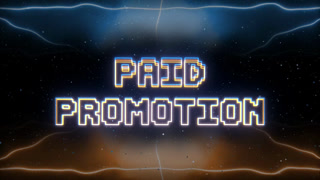 Paid Promotion Neon Text With Retro Style Background