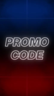 Promo Code Text Retro Style Vertical