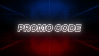 Promo Code Text Retro Style