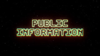 Public Information Neon Text With Retro Style