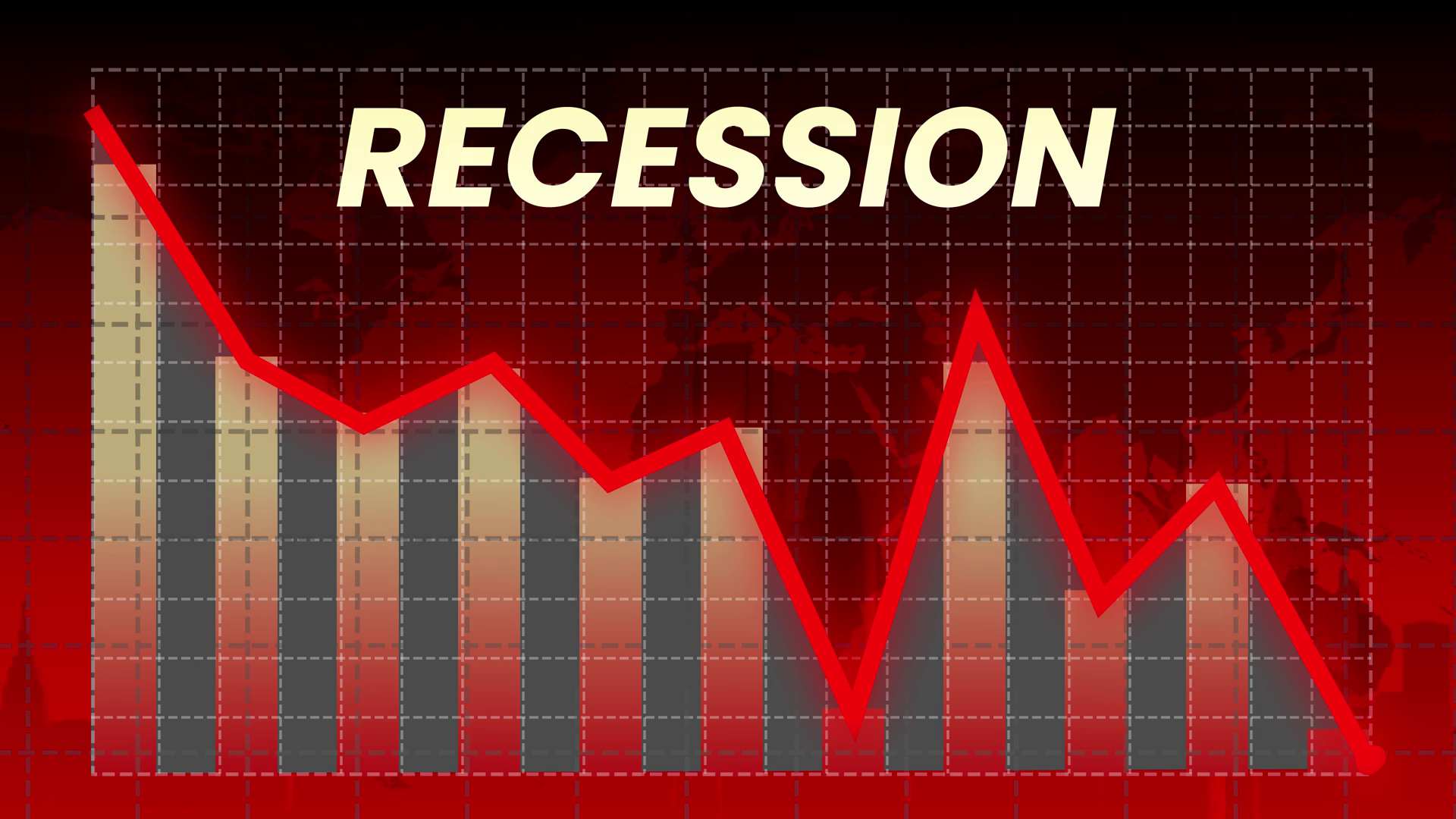 Recession Concept Background With Red Stock Motion Graphics SBV ...