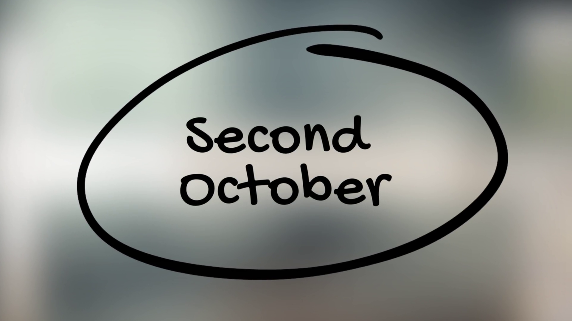 Second October Handwriting With Black Marker Stock Footage SBV ...