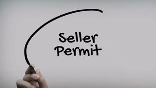 Seller Permit Hand Writing Text On Glass Screen