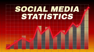 Social Media Statistics Increasing Concept Background