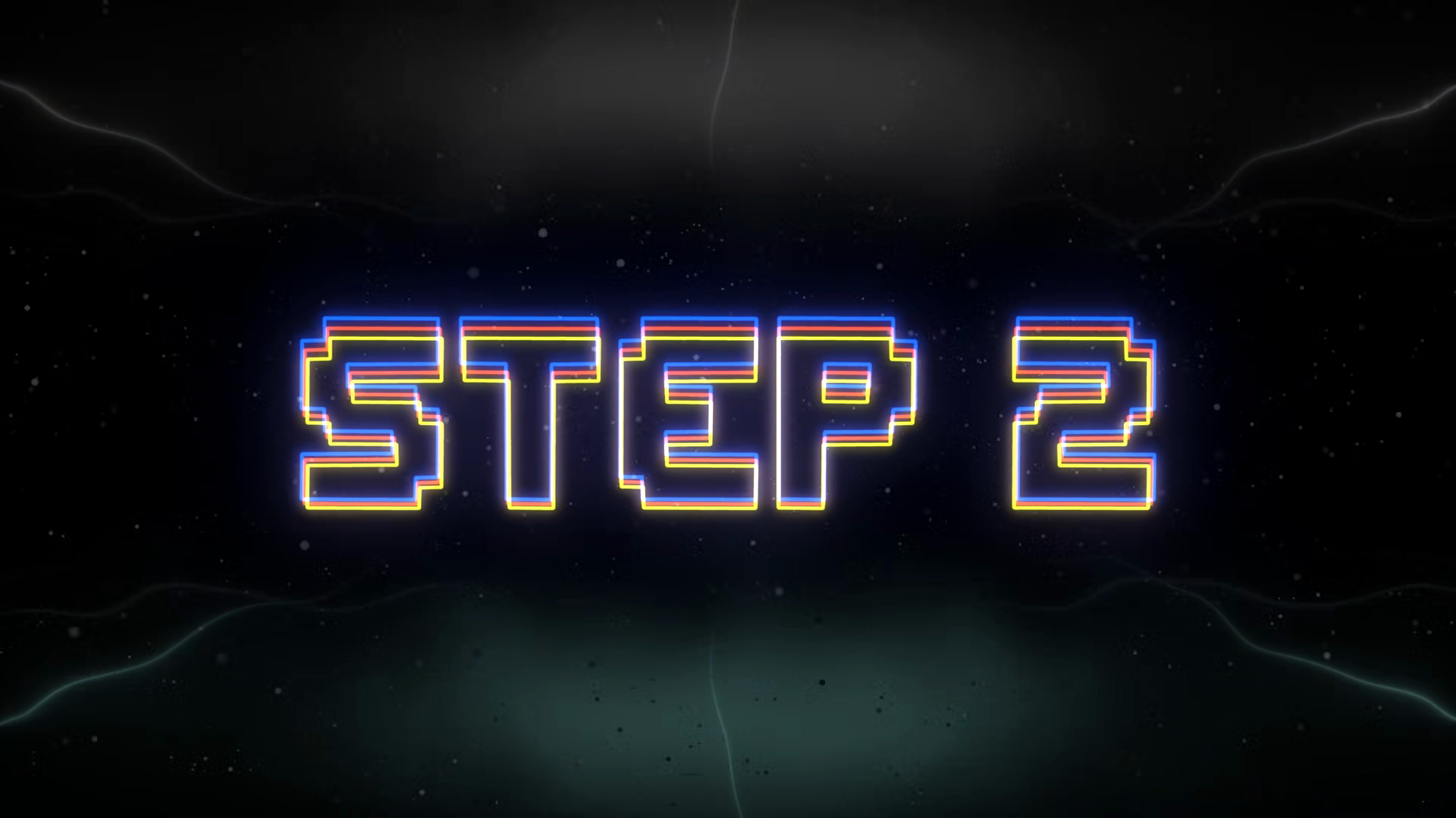 Step 2 Neon Text With Retro Background Stock Footage SBV-353802347 ...