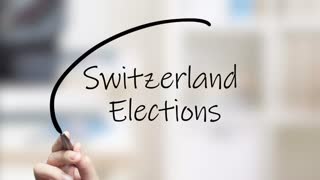 Switzerland Elections Handwriting Using Black Marker On Glass