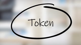 Token Handwriting Using Black Marker On Glass