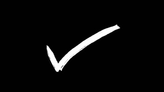 Wiggly Hand Drawn Yes Icon Black Background