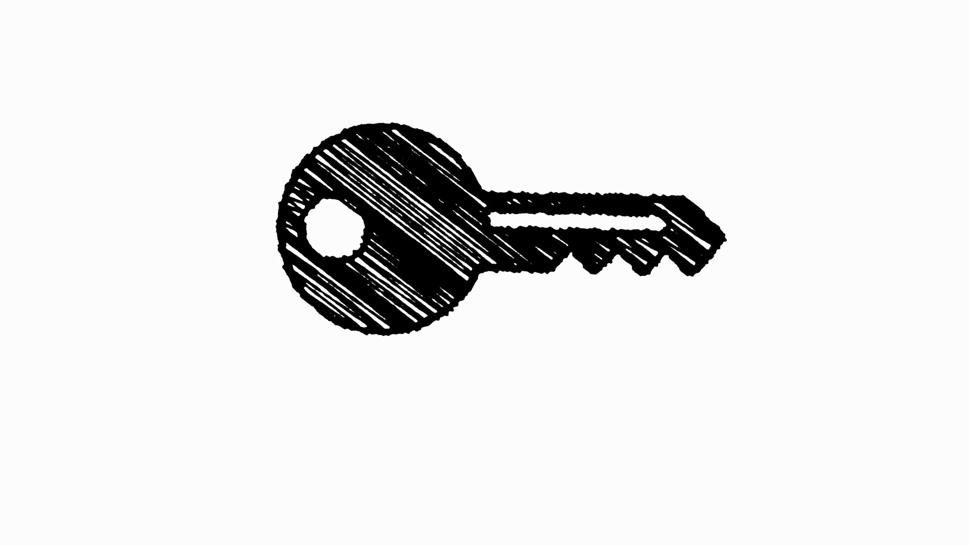 Key Icon Painted With Chalk On A White Background Hand Drawn Animation 4k Motion Background Storyblocks