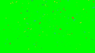 Colorful confetti party popper explosions on green backgrounds, 4K greeting animation