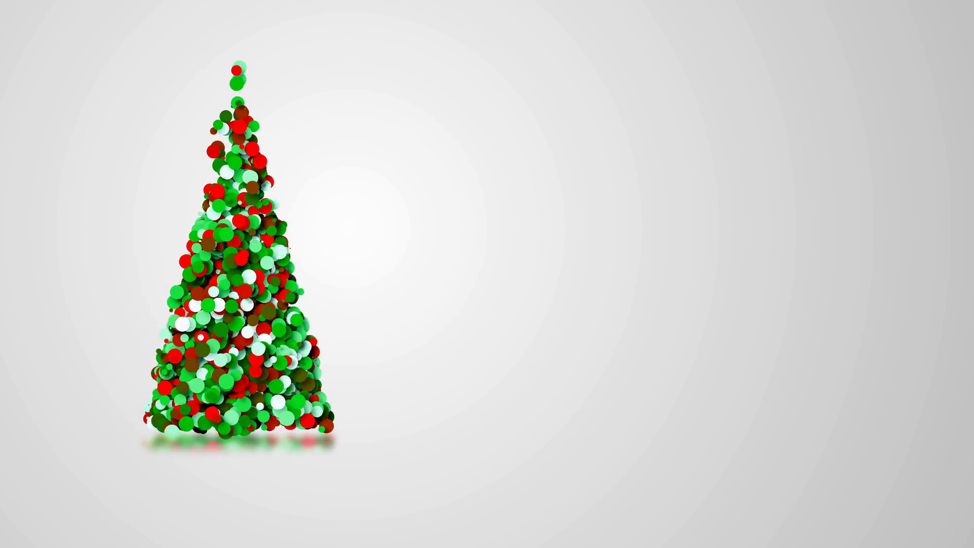 Merry Christmas Video Greeting Card Christmas Tree From Colorful Particulars Slow Rotating On Light Gray Background Motion Background Storyblocks