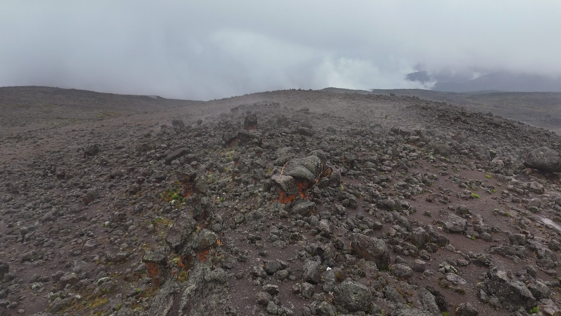 A Barren Volcanic Ridge Covered In Dark Stock Footage SBV-351813537 ...