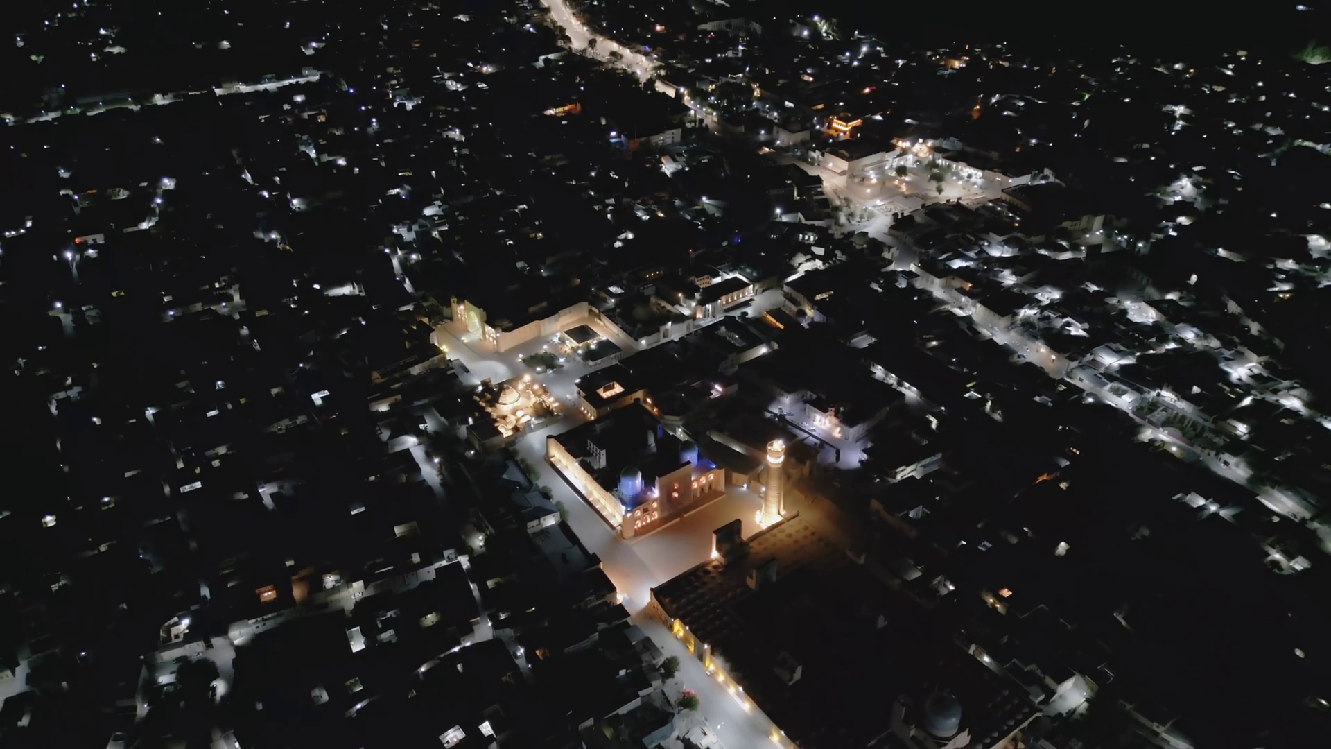 Aerial View Camera Ascends Over Bukhara S Stock Footage SBV-352350525 ...