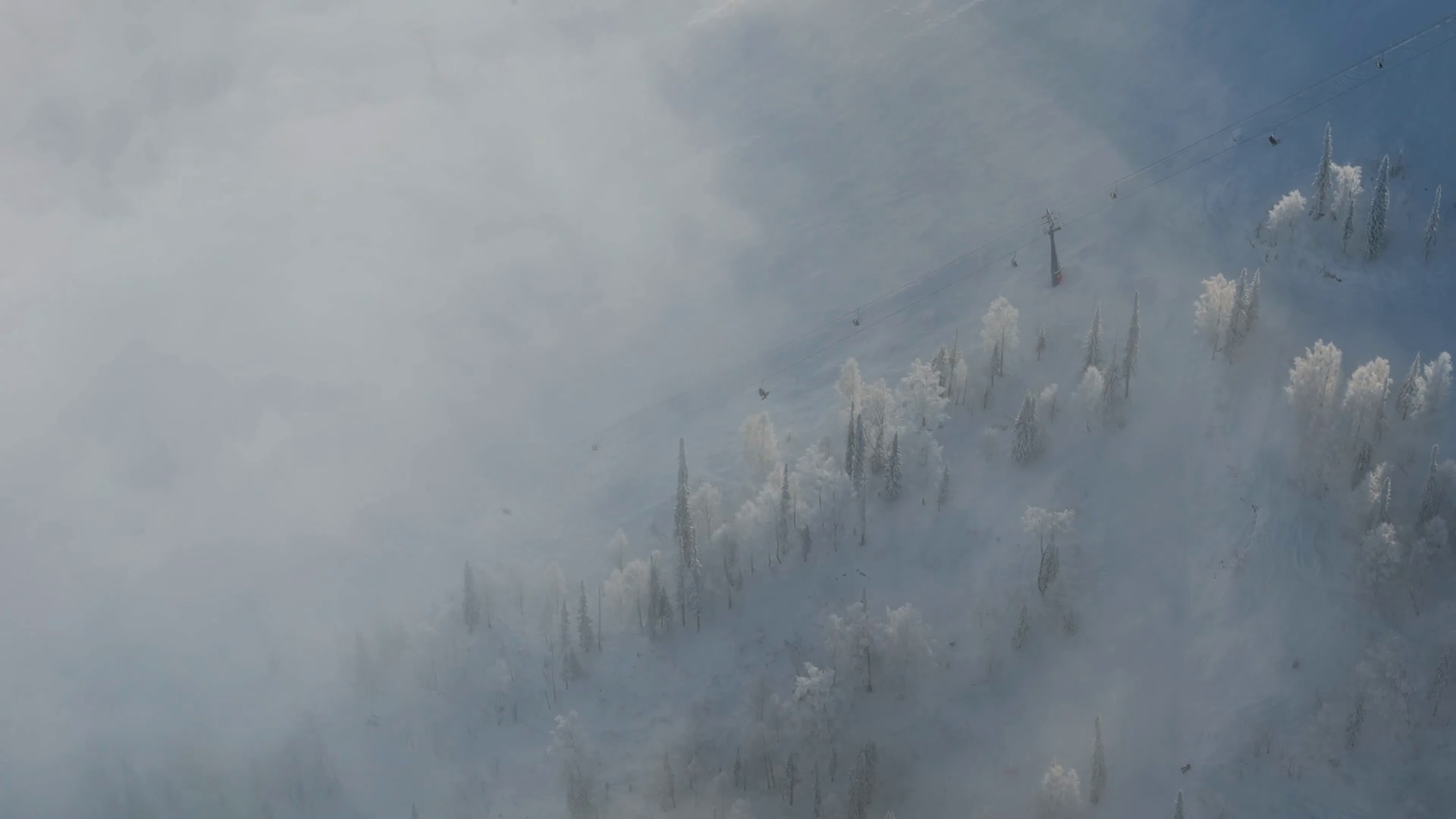 Morning Cloud Inversion Drifts Through Stock Footage SBV-352789720 ...