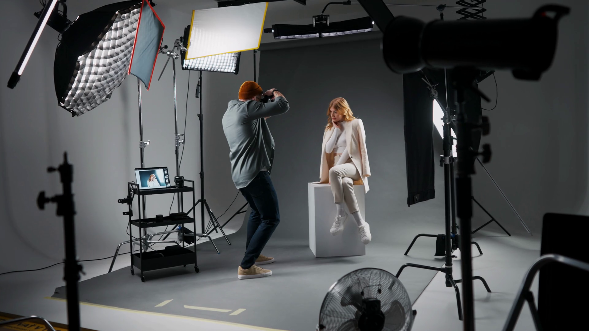 Professional Photographer Beautiful Model On Stock Footage SBV ...