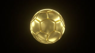 Rotation of a golden soccer ball
