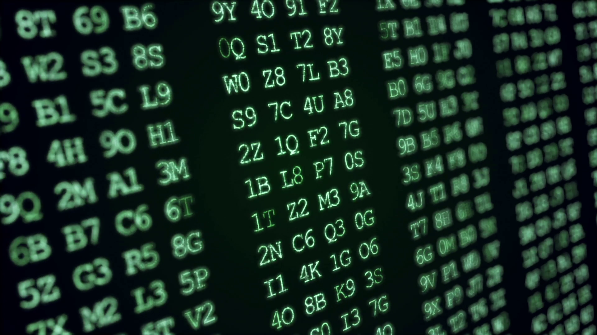 Hexadecimal Abstract Green Code Running Up Stock Motion Graphics SBV ...