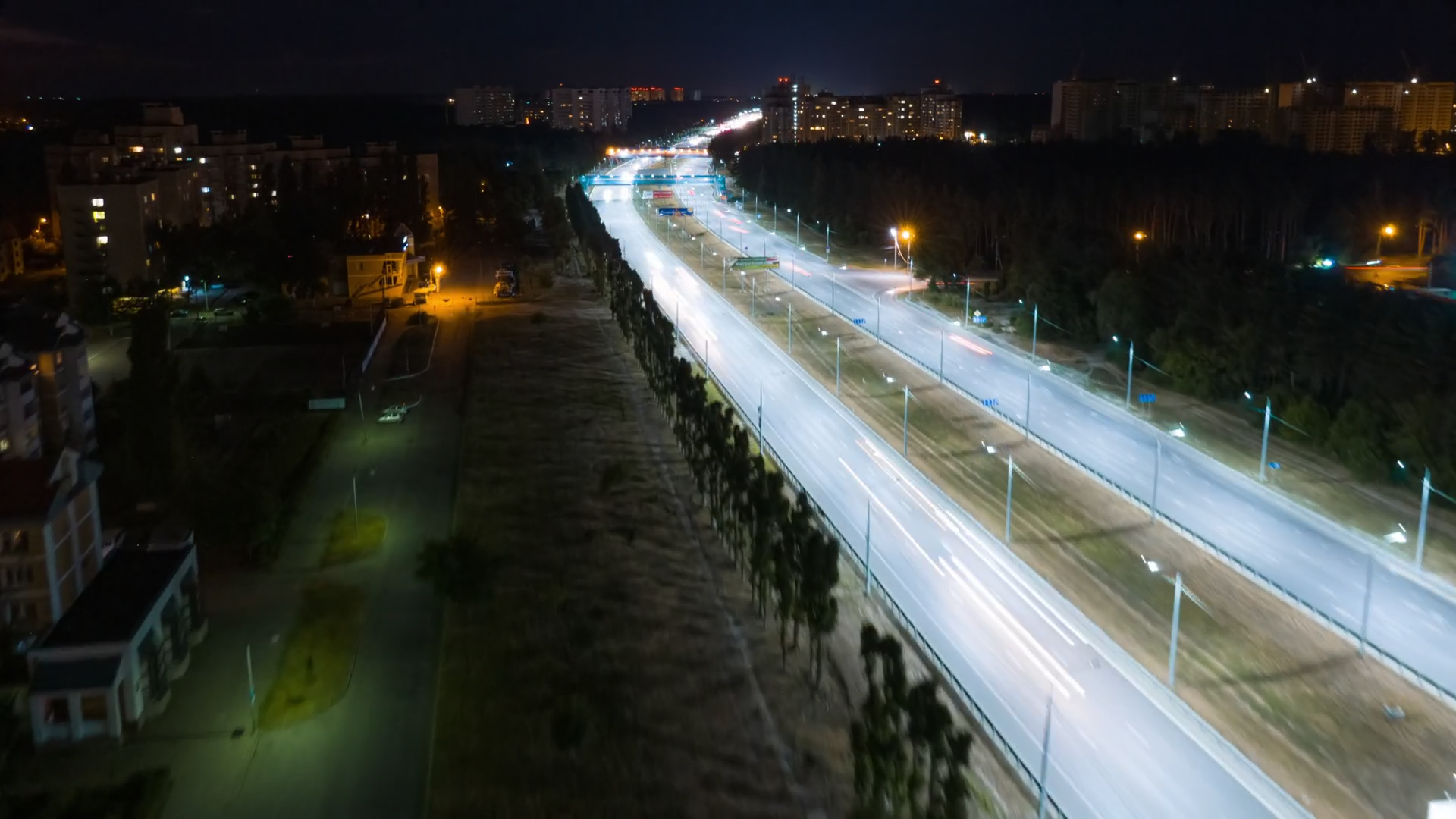 Hyperlapse Timelapse Of Night City Traffic Stock Footage SBV-348381302 ...