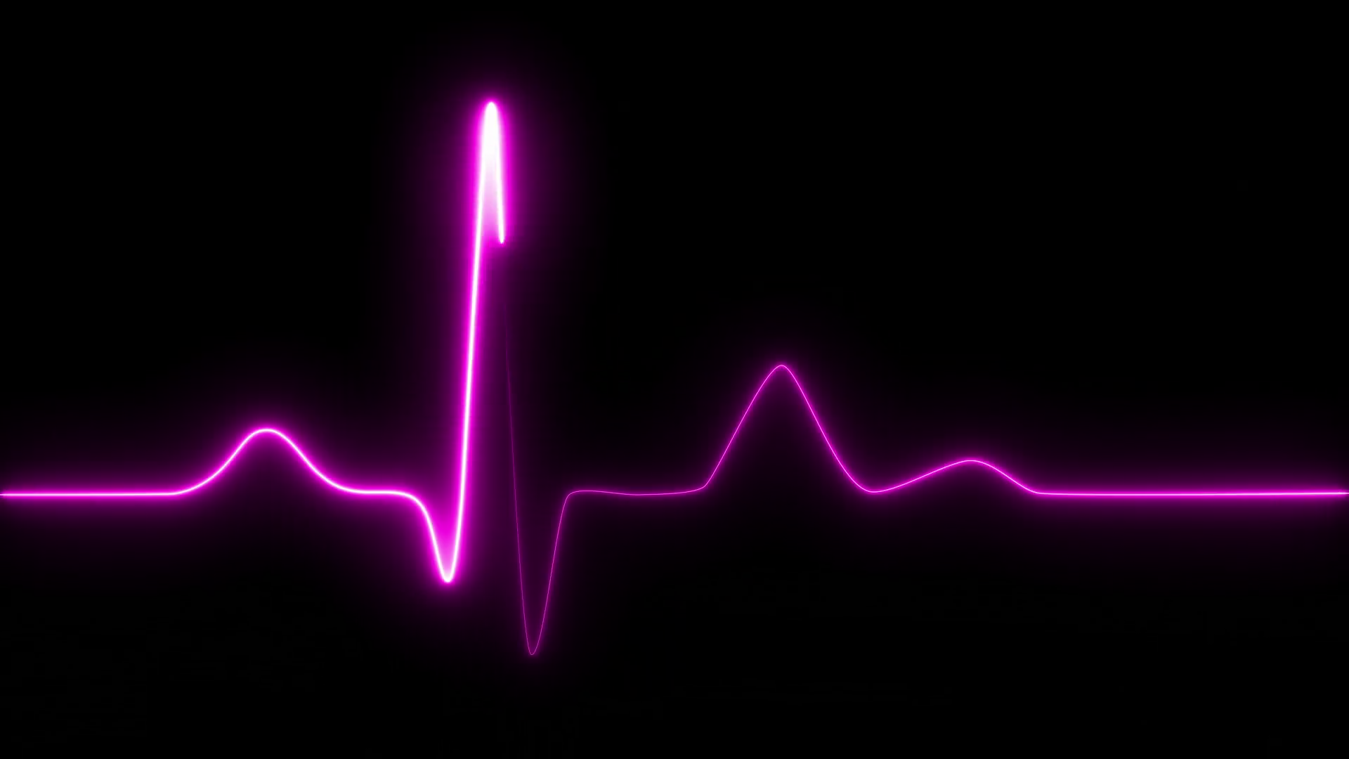 Neon Heartbeat On Black Isolated Background Stock Motion Graphics SBV ...
