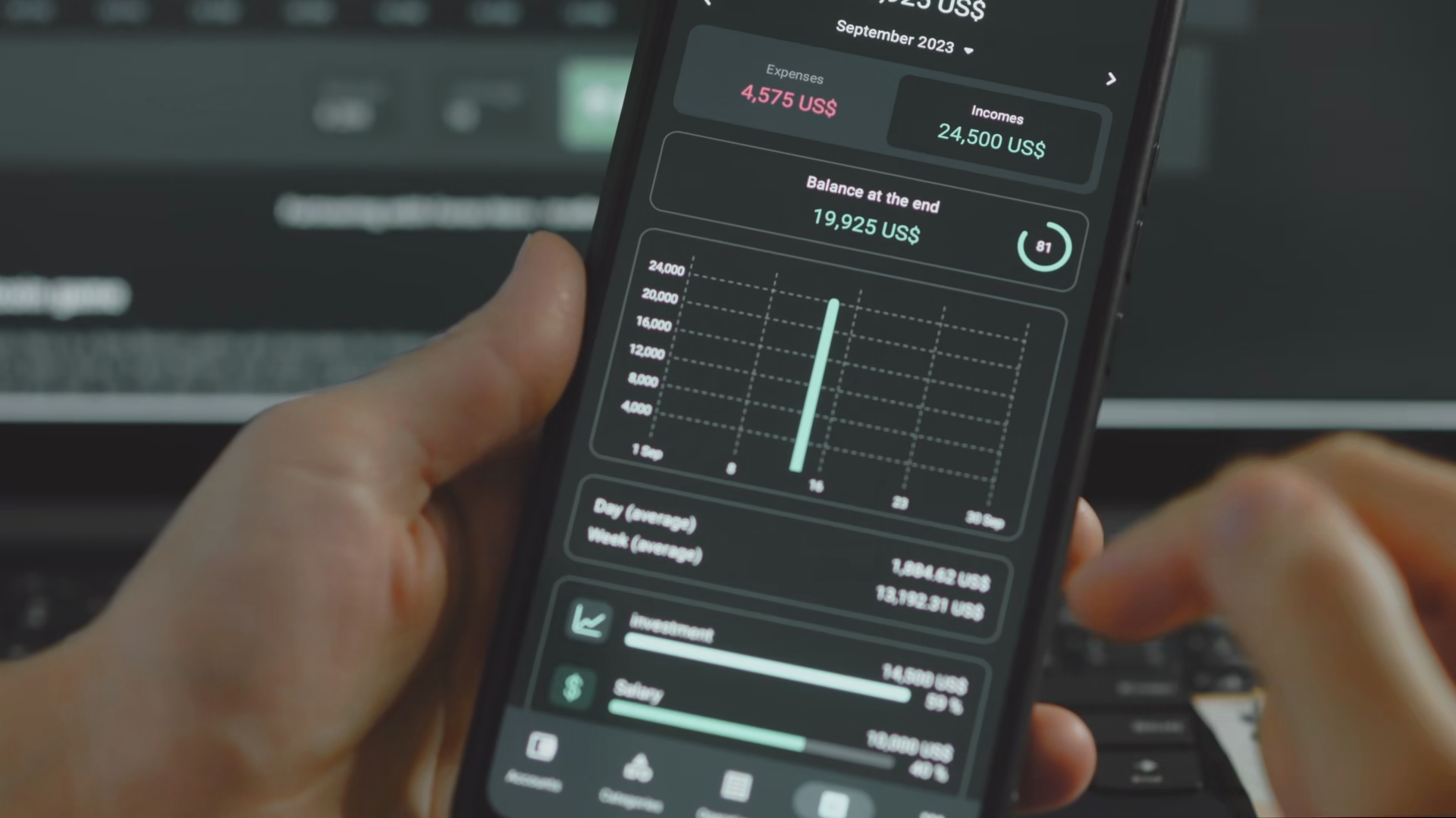 Personal Finance Tracking Application Stock Footage SBV-353927857 ...