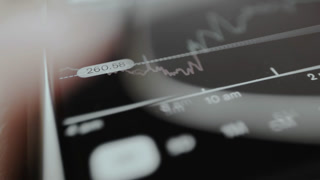 Data chart tracking time against numerical values