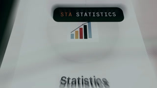 Bar chart icon with an upward trend representing the concept of Statistics
