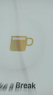 Take a break notification with simple coffee mug icon