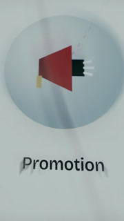 Minimalist illustration of a megaphone for Promotion concept