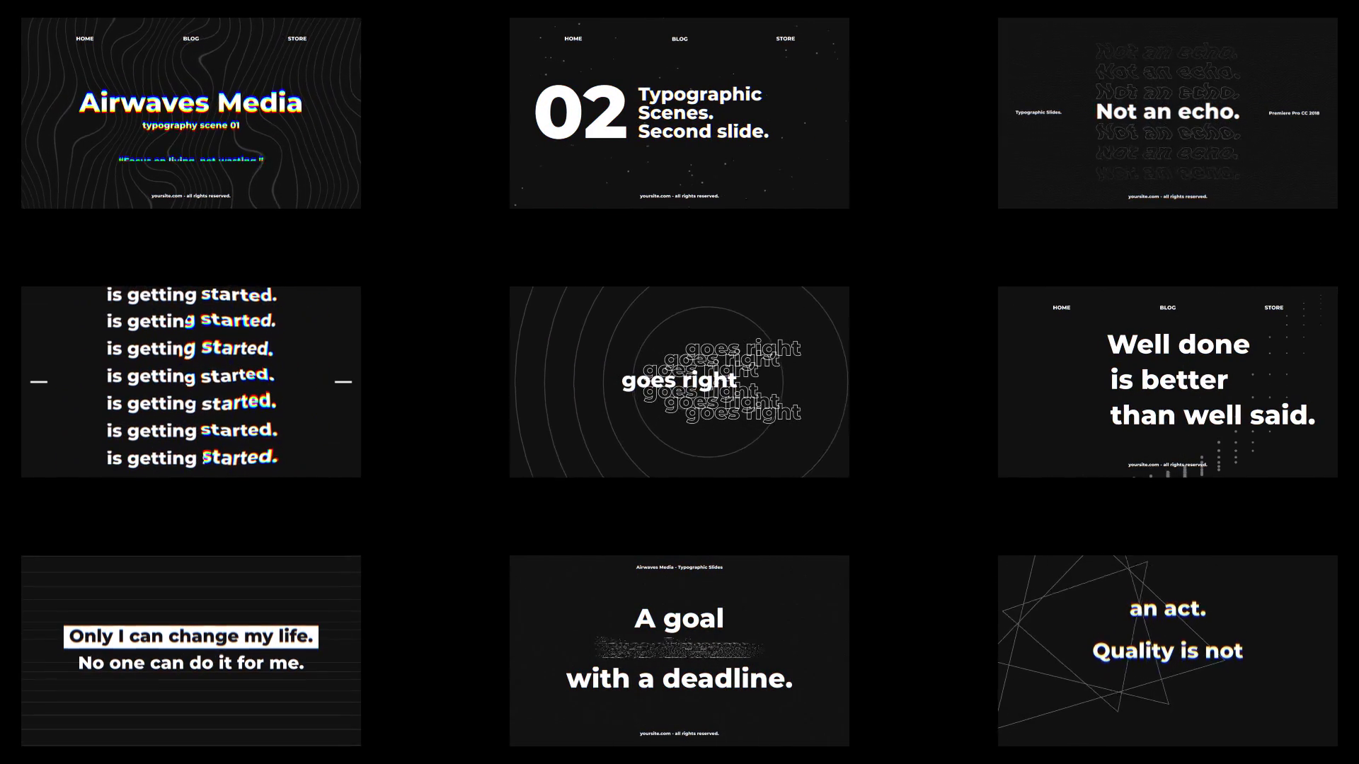 Premiere Pro Template: Dark Typo - Typographic Scenes SBV-347242517 ...