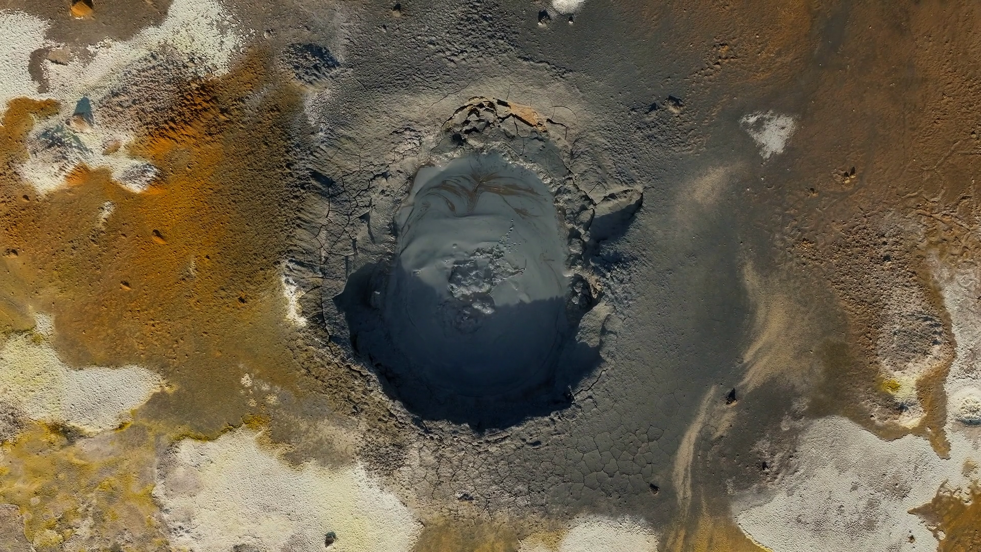 Gray Hot Bubbling Mud Pot In Volcano Stock Footage SBV-352079573 ...