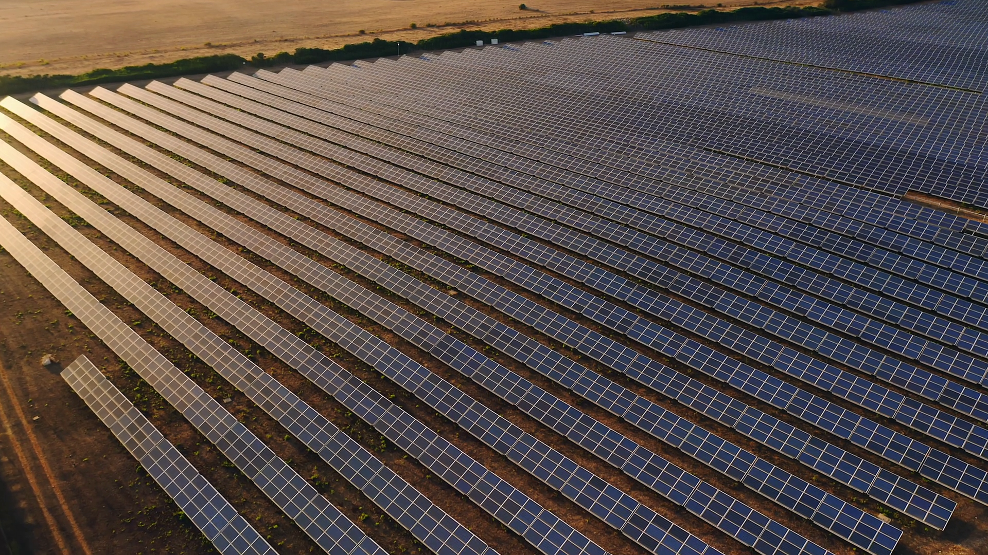 Aerial Tilt Down Shot Of Solar Panel Fields Stock Footage SBV-353046329 ...