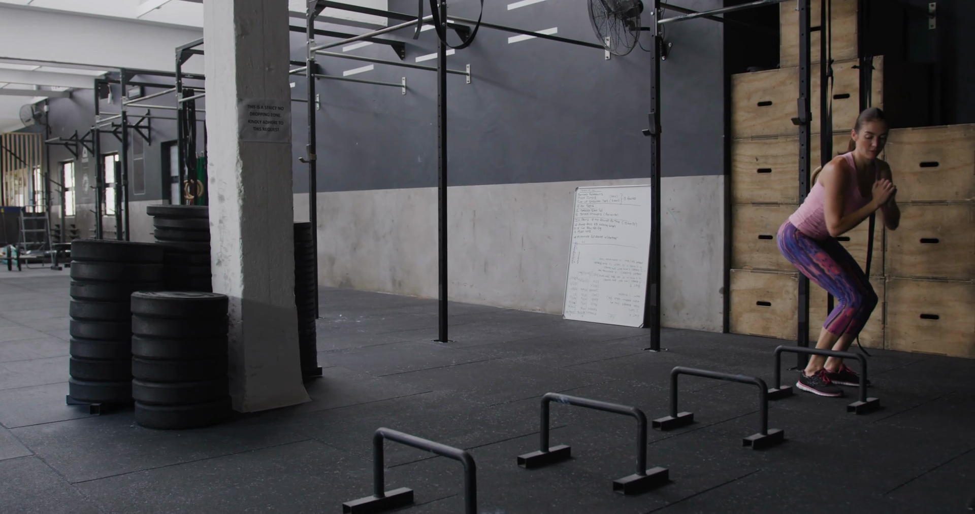 Cross training at a gym Stock Video Footage 0017 SBV346588882