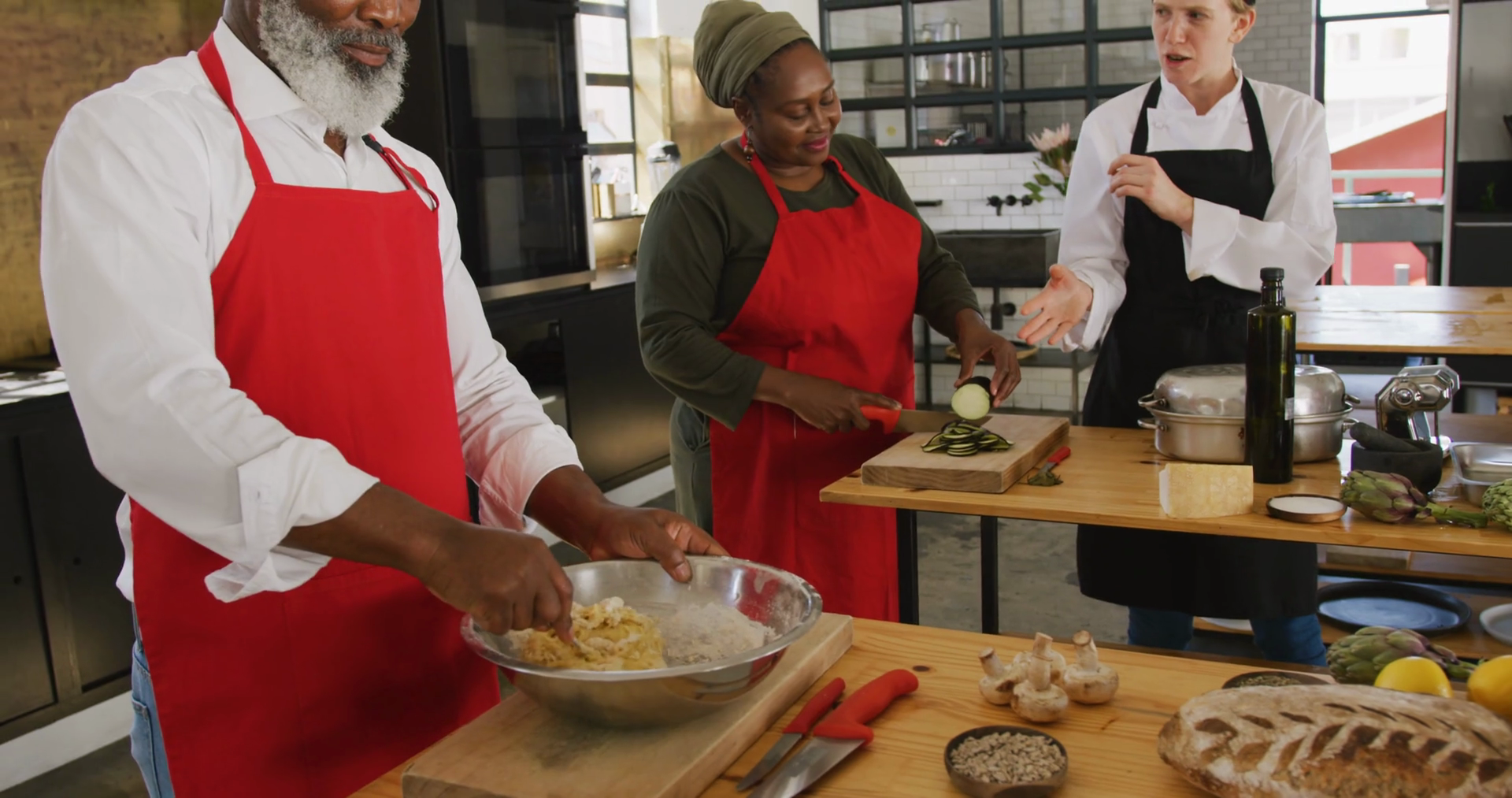 Chefs Cooking Together Stock Footage SBV-346591982 - Storyblocks