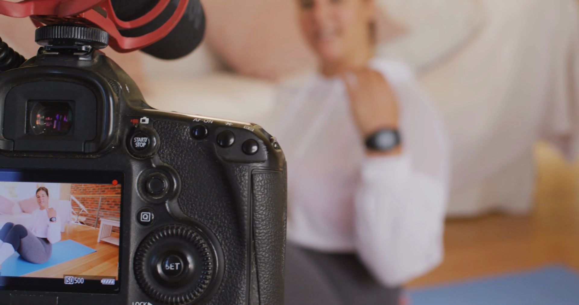Caucasian Blogger Woman Doing Video At Home Stock Footage SBV-346596907 ...
