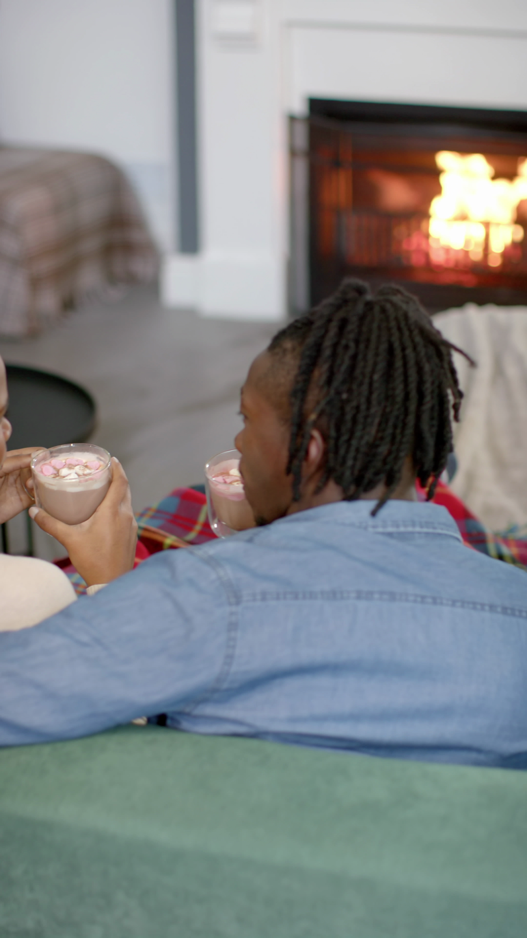 African American Couple Relaxing At Home In Stock Footage SBV-353209544 ...