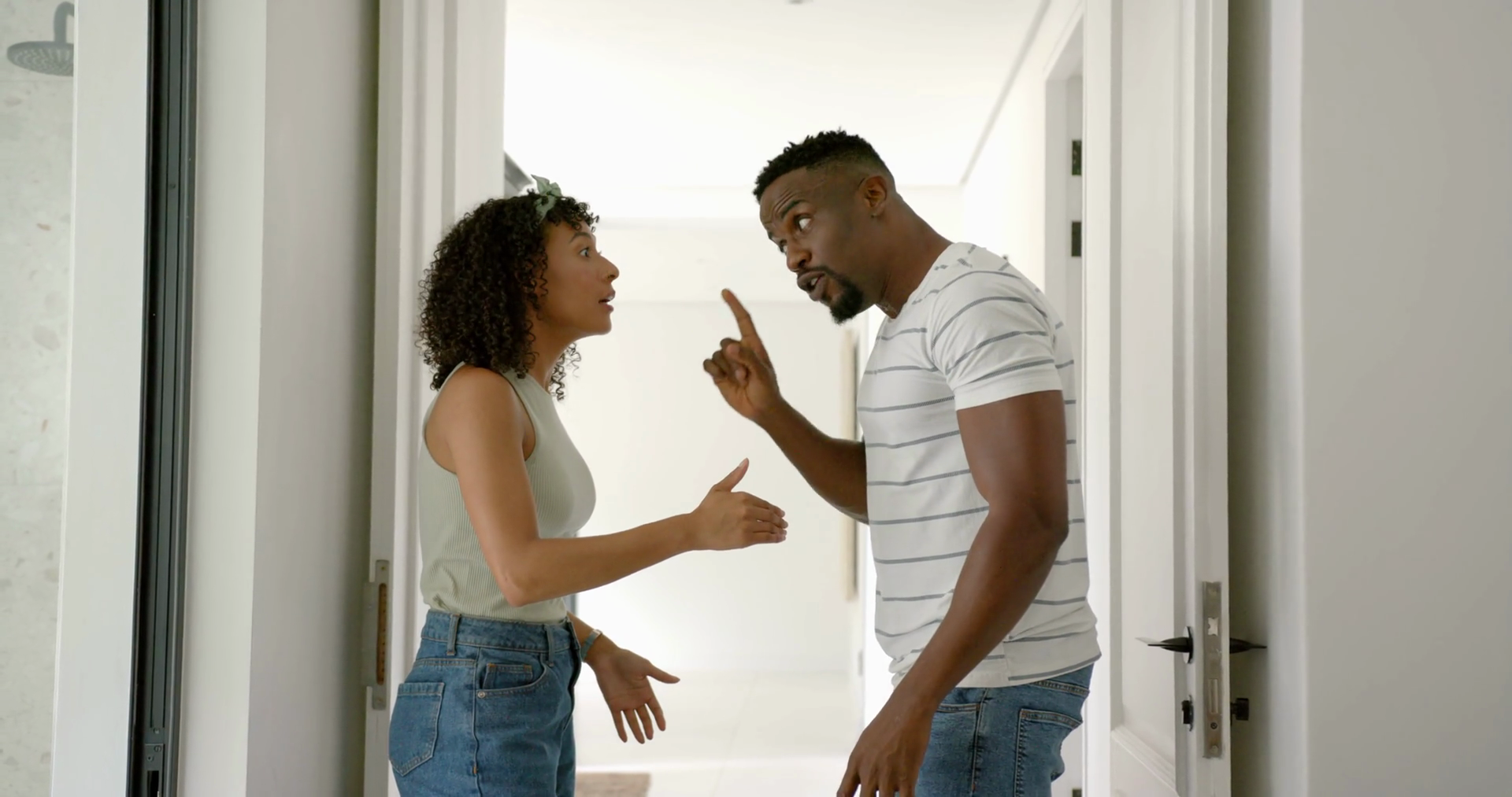 Arguing In Hallway Couple Having Stock Footage SBV-352155154 - Storyblocks