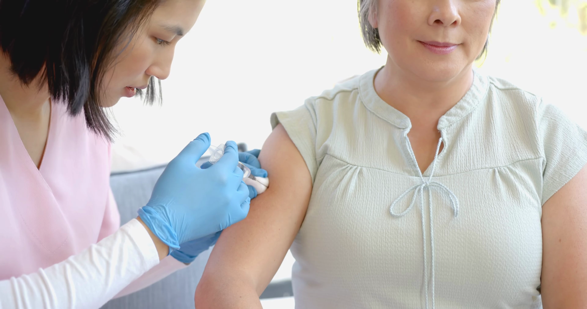 Administering Vaccine Healthcare Worker Stock Footage SBV-352149506 ...