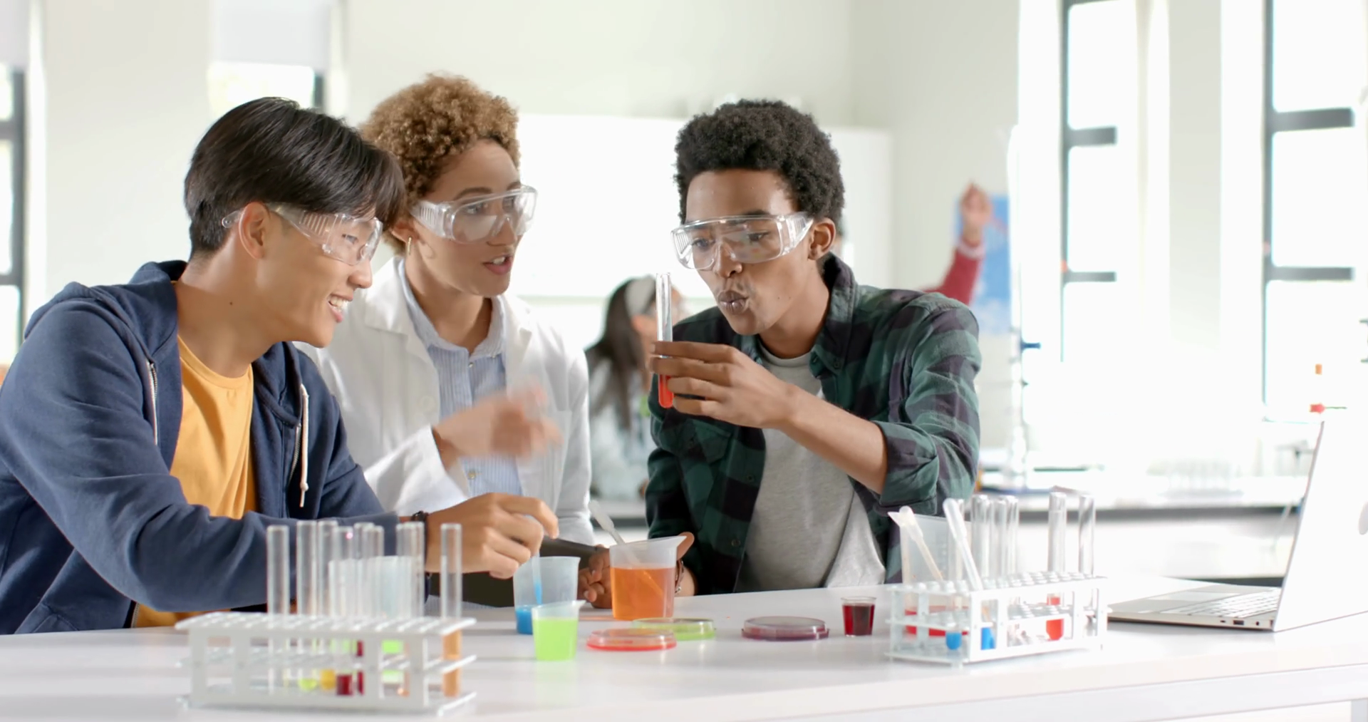In High School Teenagers Conducting Science Stock Footage SBV-352136982 ...