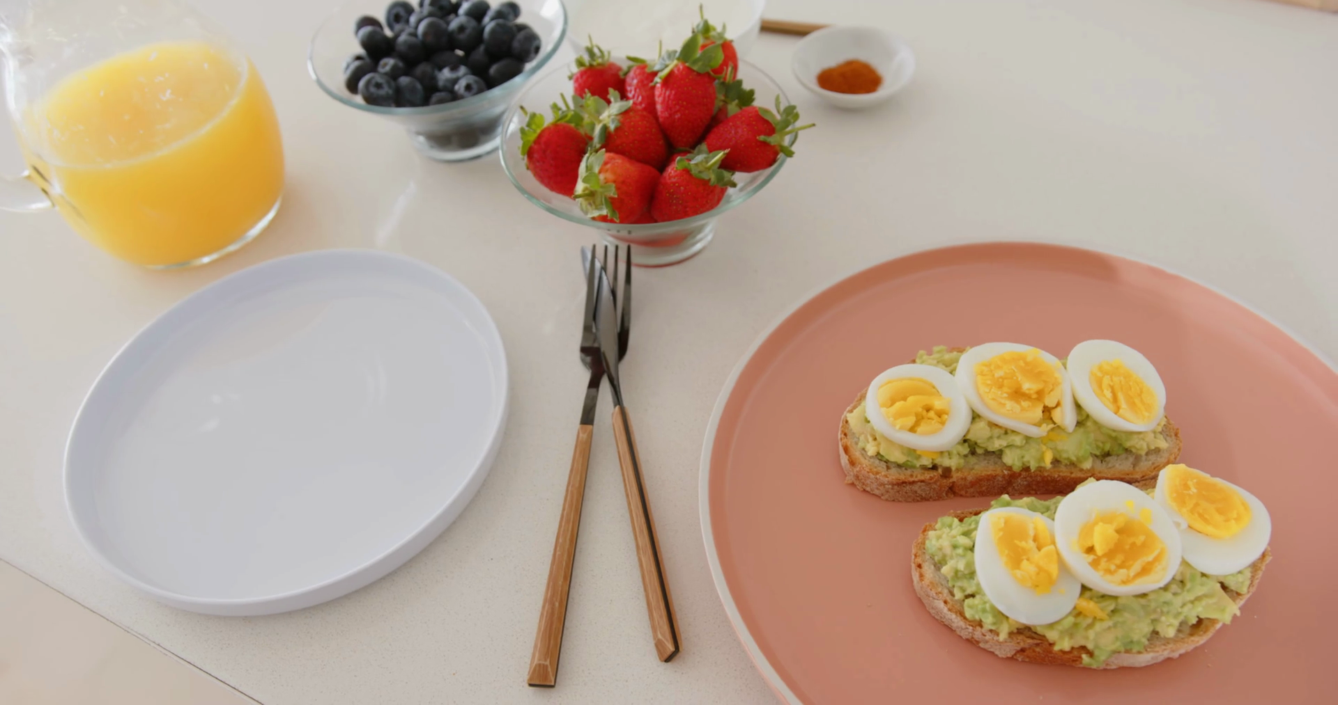Eating Healthy Breakfast With Avocado Toast Stock Footage SBV-352074406 ...