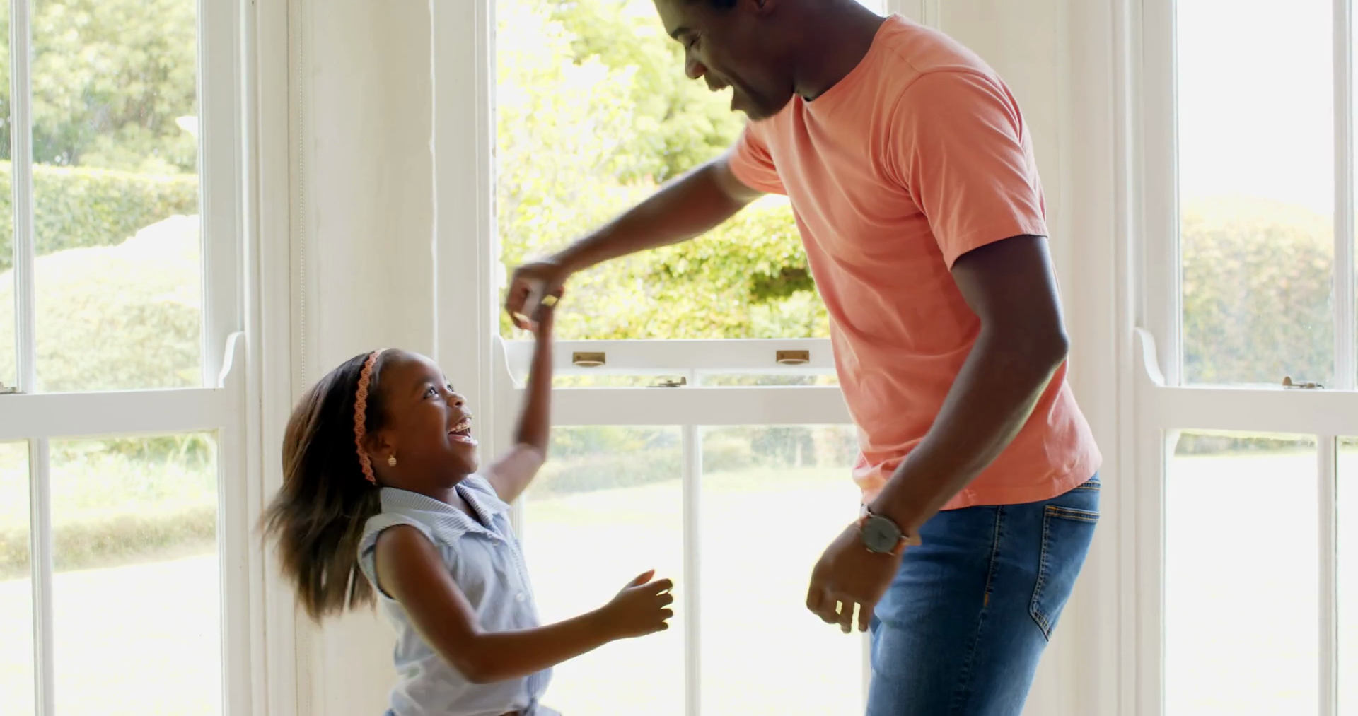African American Father Daughter Dancing Stock Footage SBV-352266218 ...