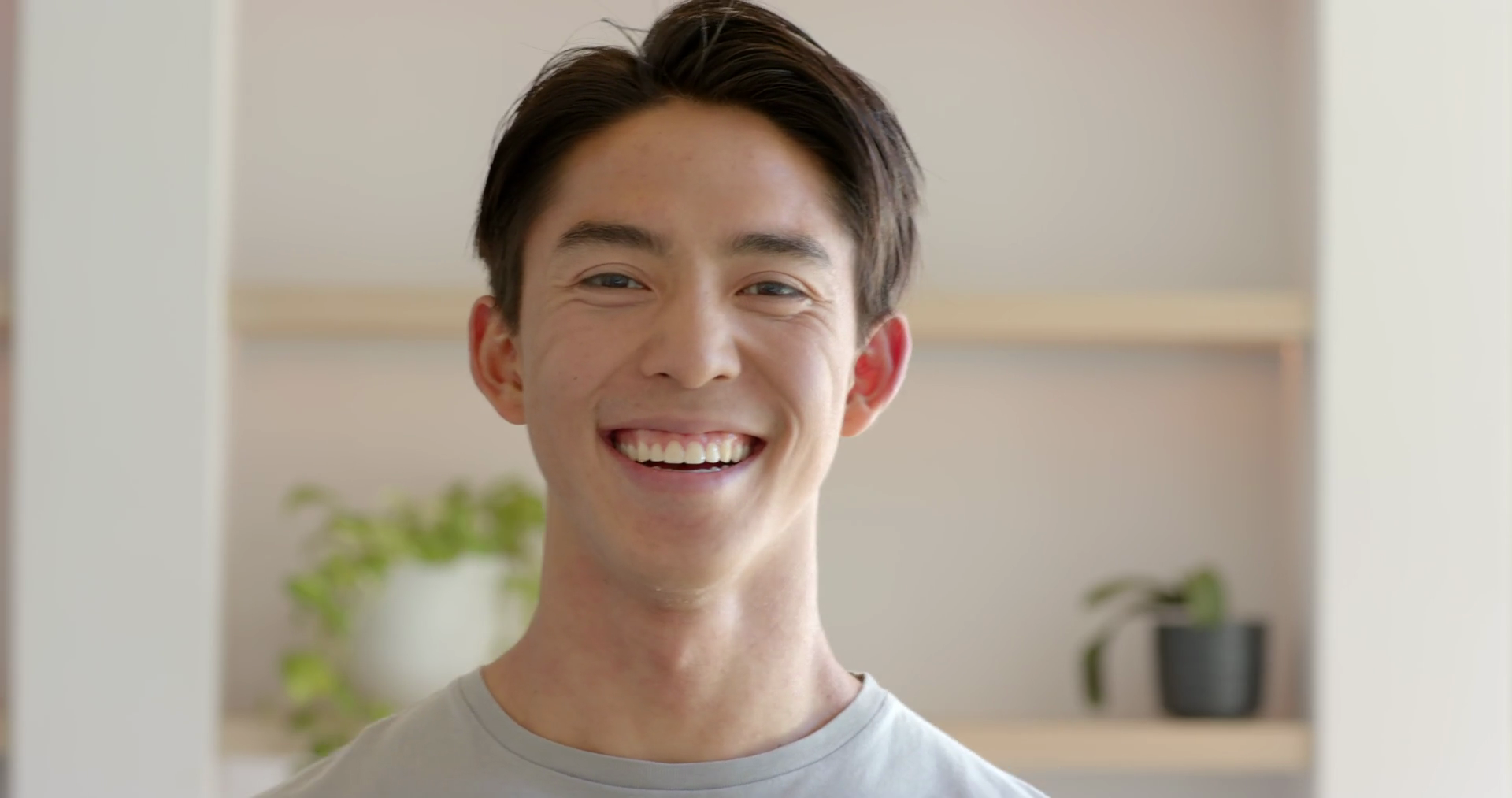 Asian Man Reacting To Camera Recording Stock Footage SBV-352846609 ...