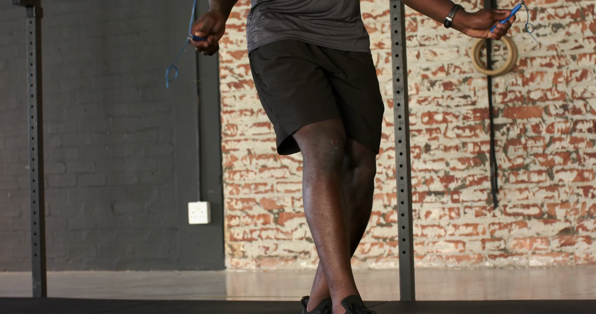Blue-handled Jump Rope Entering Frame Stock Footage SBV-352846770 ...