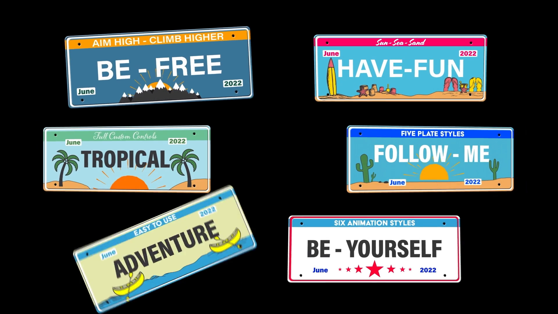 Fun License Plate Titles Template SBV347461058 Storyblocks