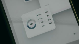 Portfolio allocation chart showing the percentage distribution of different assets