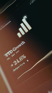 Financial performance dashboard indicating strong investment results