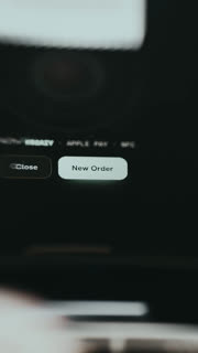 User taps the New Order button to initiate a new purchase request